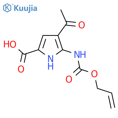 4-acetyl-5-{(prop-2-en-1-yloxy)carbonylamino}-1H-pyrrole-2-carboxylic acid structure