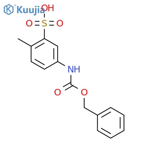 5-{(benzyloxy)carbonylamino}-2-methylbenzene-1-sulfonic acid structure