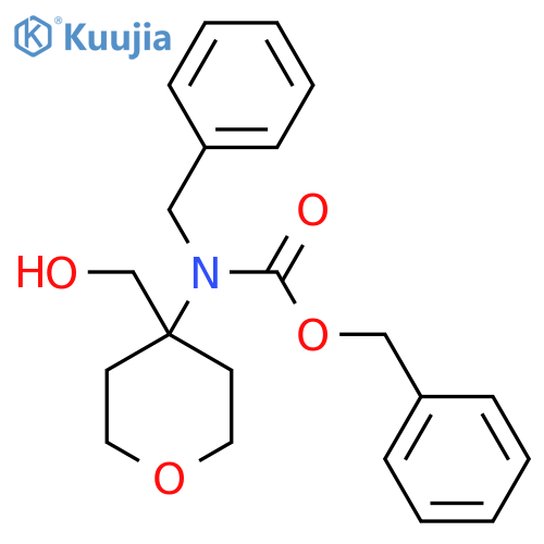 benzyl N-benzyl-N-4-(hydroxymethyl)oxan-4-ylcarbamate structure