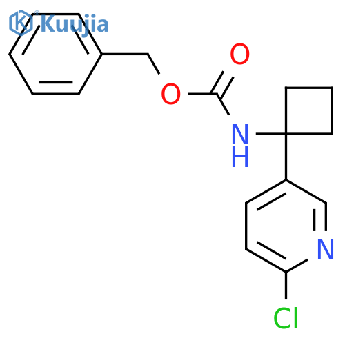 benzyl N-1-(6-chloropyridin-3-yl)cyclobutylcarbamate structure