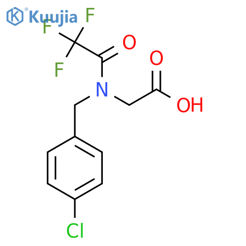 2-{N-[(4-chlorophenyl)methyl]-2,2,2-trifluoroacetamido}acetic acid structure