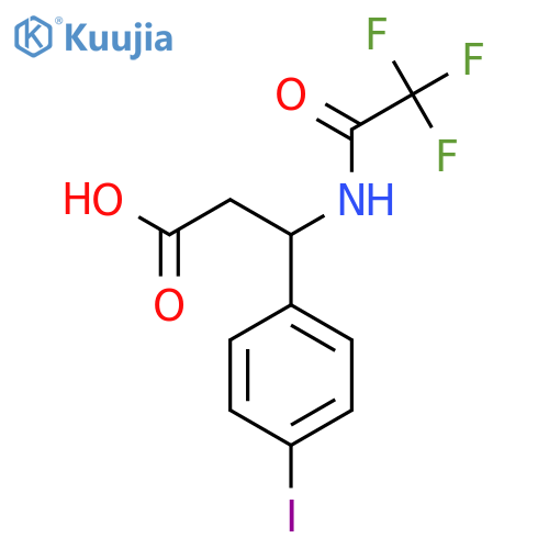 3-(4-Iodophenyl)-3-(2,2,2-trifluoroacetamido)propanoic acid structure