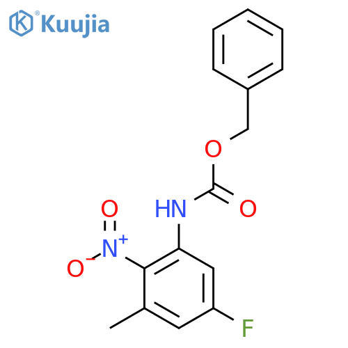 benzyl N-(5-fluoro-3-methyl-2-nitrophenyl)carbamate structure