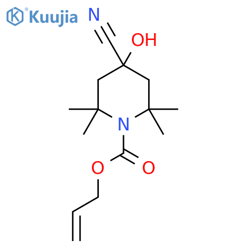 Prop-2-en-1-yl 4-cyano-4-hydroxy-2,2,6,6-tetramethylpiperidine-1-carboxylate structure