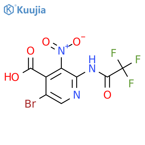 5-Bromo-3-nitro-2-(2,2,2-trifluoroacetamido)pyridine-4-carboxylic acid structure