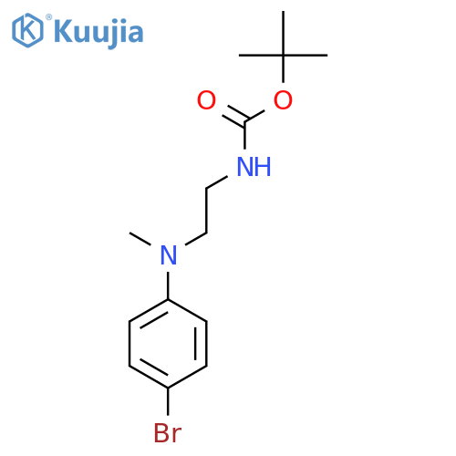 tert-butyl N-{2-(4-bromophenyl)(methyl)aminoethyl}carbamate structure