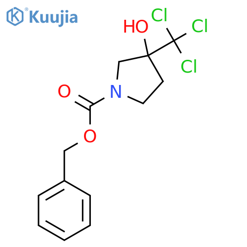 Benzyl 3-hydroxy-3-(trichloromethyl)pyrrolidine-1-carboxylate structure