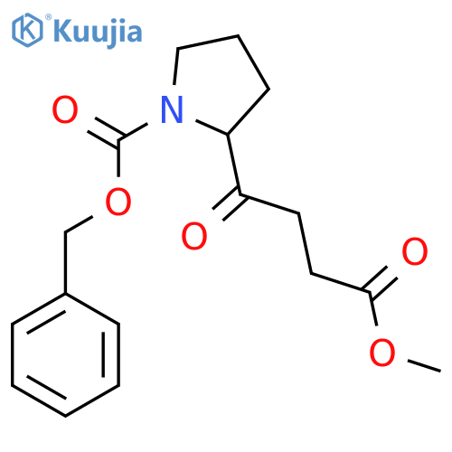 Benzyl 2-(4-methoxy-4-oxobutanoyl)pyrrolidine-1-carboxylate structure
