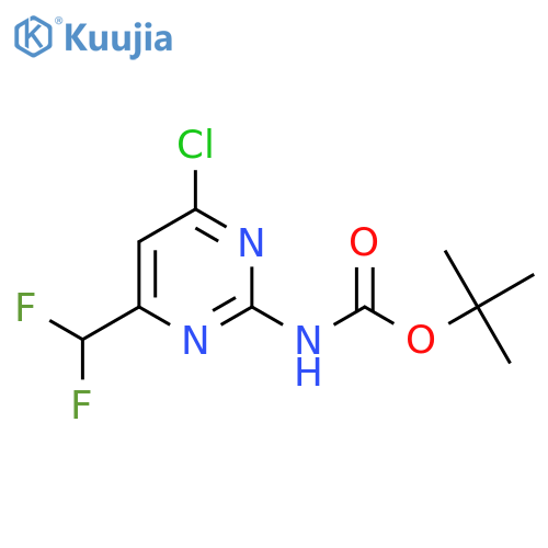 tert-butyl N-[4-chloro-6-(difluoromethyl)pyrimidin-2-yl]carbamate structure