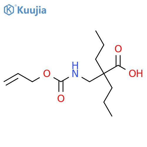 2-({[(Prop-2-en-1-yloxy)carbonyl]amino}methyl)-2-propylpentanoic acid structure