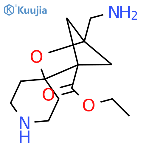 ethyl 4-(aminomethyl)-3-oxaspirobicyclo2.1.1hexane-2,4'-piperidine-1-carboxylate structure