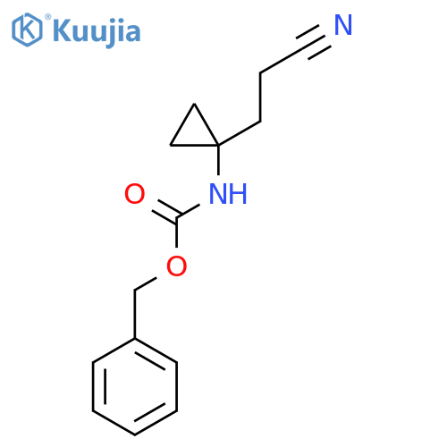benzyl N-1-(2-cyanoethyl)cyclopropylcarbamate structure