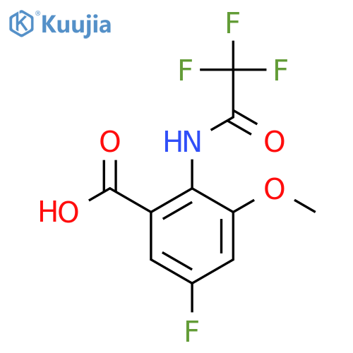 5-Fluoro-3-methoxy-2-(2,2,2-trifluoroacetamido)benzoic acid structure