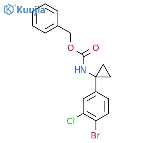benzyl N-1-(4-bromo-3-chlorophenyl)cyclopropylcarbamate structure