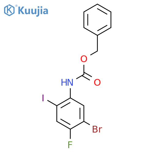 benzyl N-(5-bromo-4-fluoro-2-iodophenyl)carbamate structure