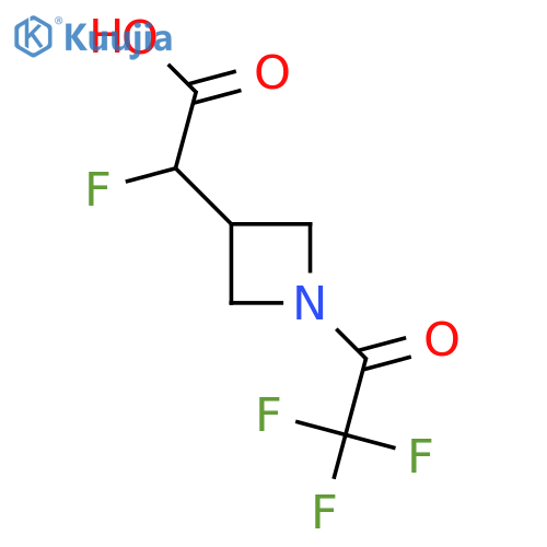 2-fluoro-2-1-(trifluoroacetyl)azetidin-3-ylacetic acid structure