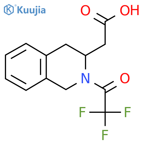 2-2-(2,2,2-trifluoroacetyl)-1,2,3,4-tetrahydroisoquinolin-3-ylacetic acid structure