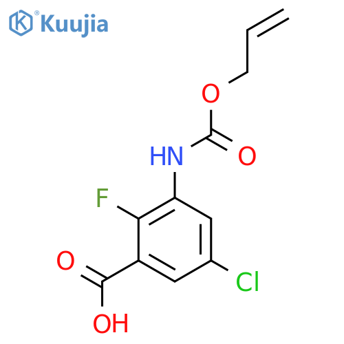 5-Chloro-2-fluoro-3-{[(prop-2-en-1-yloxy)carbonyl]amino}benzoic acid structure
