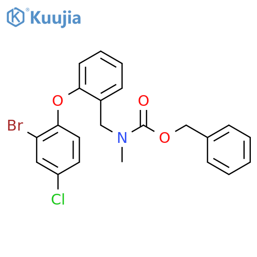 benzyl N-{2-(2-bromo-4-chlorophenoxy)phenylmethyl}-N-methylcarbamate structure