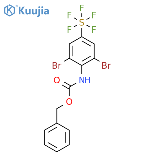 benzyl N-2,6-dibromo-4-(pentafluoro-lambda6-sulfanyl)phenylcarbamate structure
