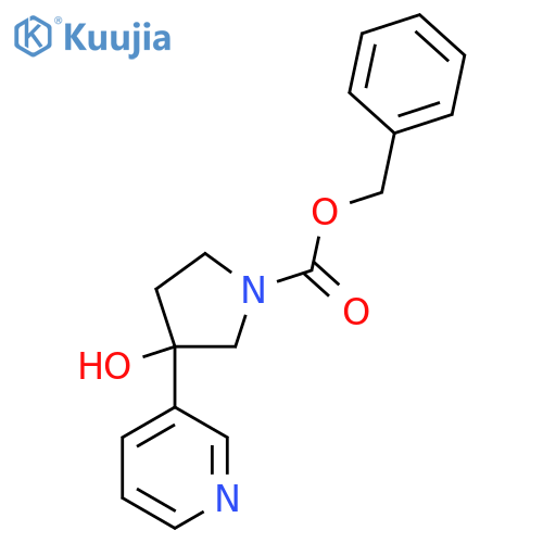 Benzyl 3-hydroxy-3-(pyridin-3-yl)pyrrolidine-1-carboxylate structure