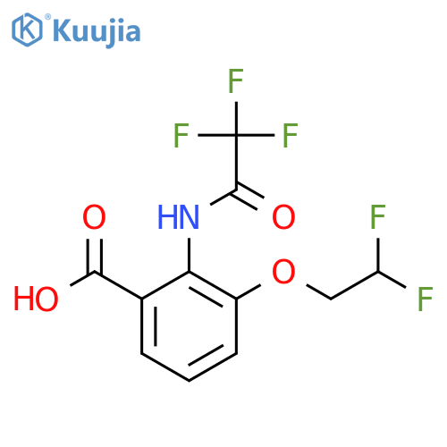 3-(2,2-Difluoroethoxy)-2-(2,2,2-trifluoroacetamido)benzoic acid structure