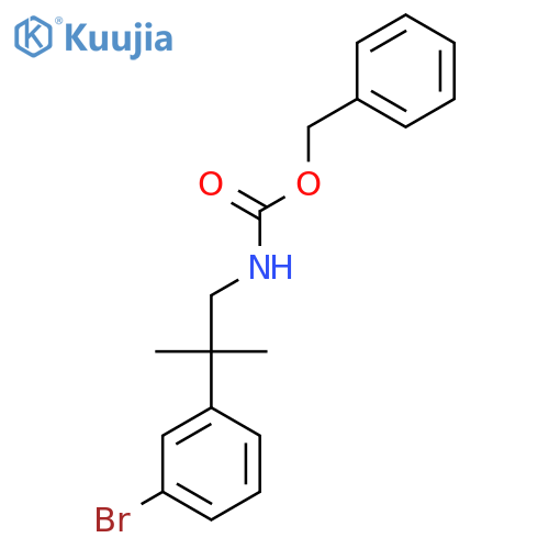 benzyl N-2-(3-bromophenyl)-2-methylpropylcarbamate structure