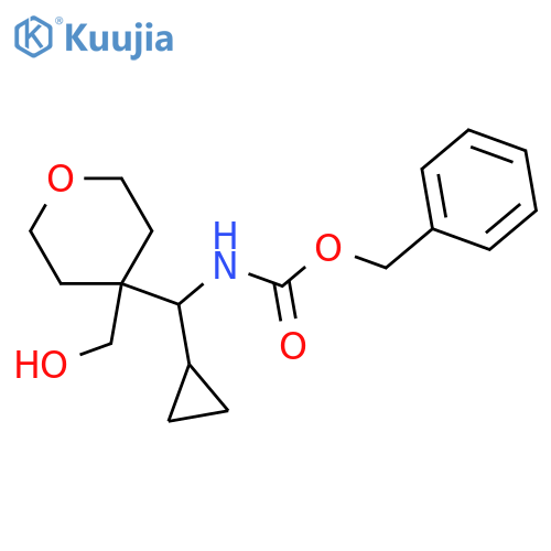 benzyl N-{cyclopropyl4-(hydroxymethyl)oxan-4-ylmethyl}carbamate structure