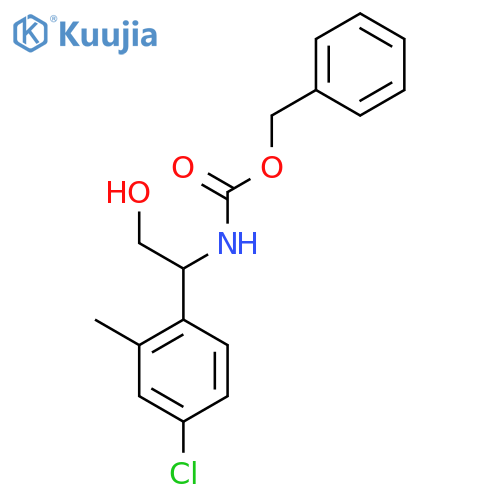 benzyl N-1-(4-chloro-2-methylphenyl)-2-hydroxyethylcarbamate structure