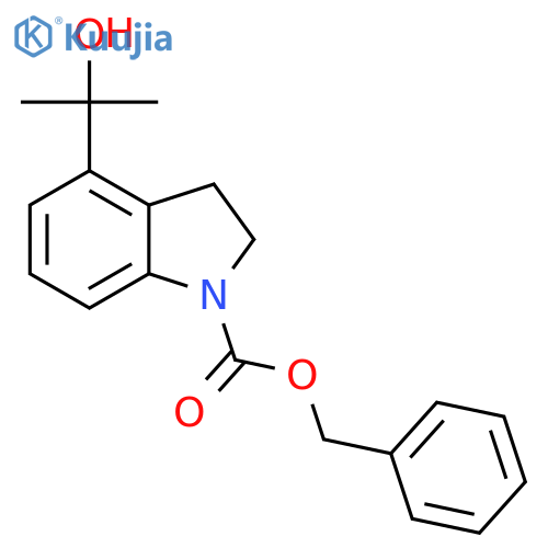benzyl 4-(2-hydroxypropan-2-yl)-2,3-dihydro-1H-indole-1-carboxylate structure