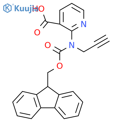 2-({[(9H-fluoren-9-yl)methoxy]carbonyl}(prop-2-yn-1-yl)amino)pyridine-3-carboxylic acid structure