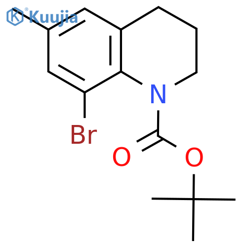 Tert-butyl 8-bromo-6-methyl-1,2,3,4-tetrahydroquinoline-1-carboxylate structure
