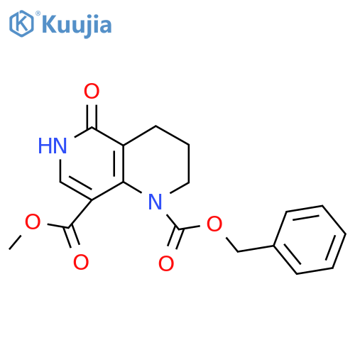 1-Benzyl 8-methyl 5-hydroxy-1,2,3,4-tetrahydro-1,6-naphthyridine-1,8-dicarboxylate structure