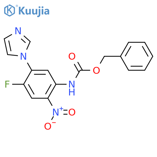 benzyl N-4-fluoro-5-(1H-imidazol-1-yl)-2-nitrophenylcarbamate structure