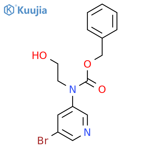 benzyl N-(5-bromopyridin-3-yl)-N-(2-hydroxyethyl)carbamate structure
