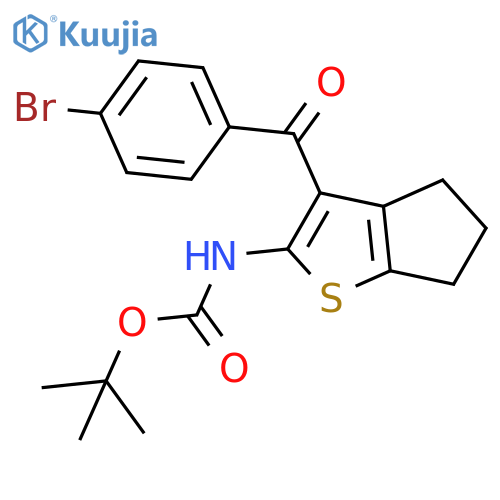 tert-butyl N-[3-(4-bromobenzoyl)-4H,5H,6H-cyclopenta[b]thiophen-2-yl]carbamate structure
