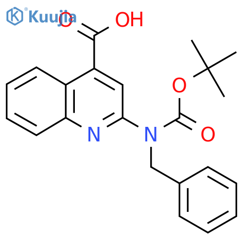 2-{benzyl(tert-butoxy)carbonylamino}quinoline-4-carboxylic acid structure