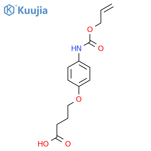 4-(4-{[(Prop-2-en-1-yloxy)carbonyl]amino}phenoxy)butanoic acid structure