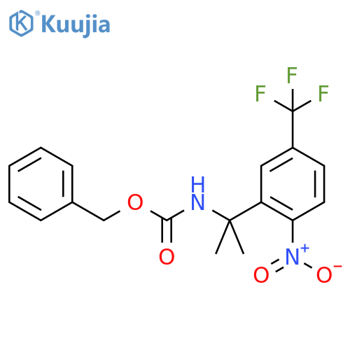 benzyl N-{2-2-nitro-5-(trifluoromethyl)phenylpropan-2-yl}carbamate structure