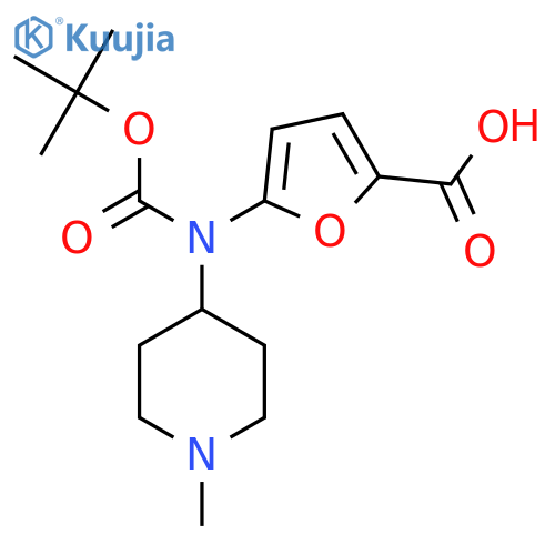5-{(tert-butoxy)carbonyl(1-methylpiperidin-4-yl)amino}furan-2-carboxylic acid structure