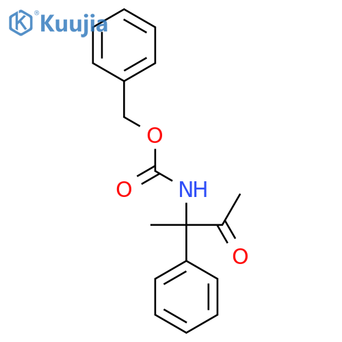 benzyl N-(3-oxo-2-phenylbutan-2-yl)carbamate structure