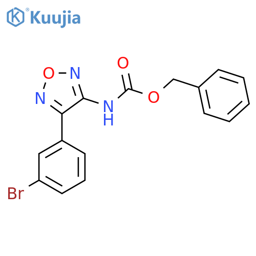benzyl N-4-(3-bromophenyl)-1,2,5-oxadiazol-3-ylcarbamate structure