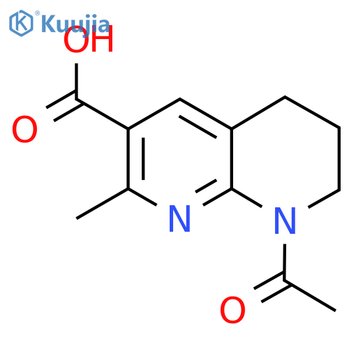 8-Acetyl-2-methyl-5,6,7,8-tetrahydro-1,8-naphthyridine-3-carboxylic acid structure