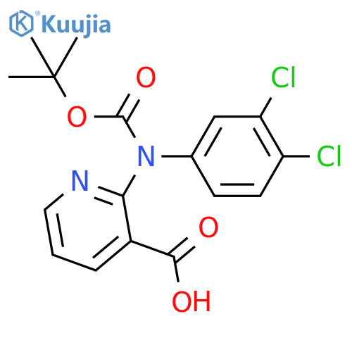 2-{(tert-butoxy)carbonyl(3,4-dichlorophenyl)amino}pyridine-3-carboxylic acid structure