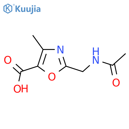 2-(Acetamidomethyl)-4-methyl-1,3-oxazole-5-carboxylic acid structure