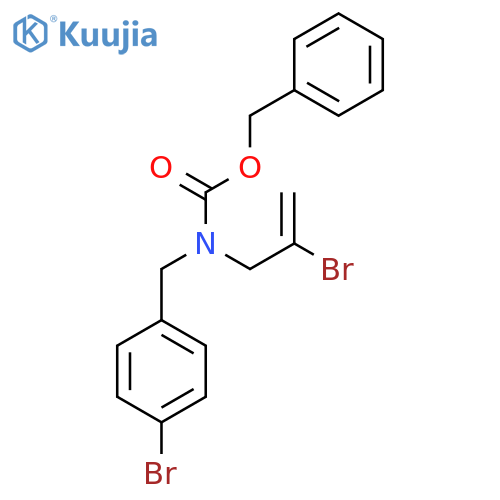 benzyl N-(4-bromophenyl)methyl-N-(2-bromoprop-2-en-1-yl)carbamate structure