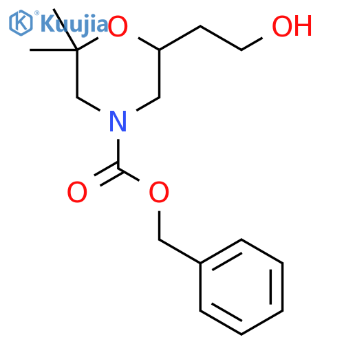 Benzyl 6-(2-hydroxyethyl)-2,2-dimethylmorpholine-4-carboxylate structure
