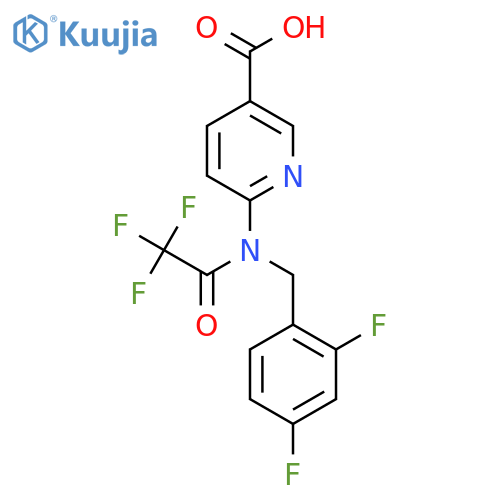 6-{N-(2,4-difluorophenyl)methyl-2,2,2-trifluoroacetamido}pyridine-3-carboxylic acid structure