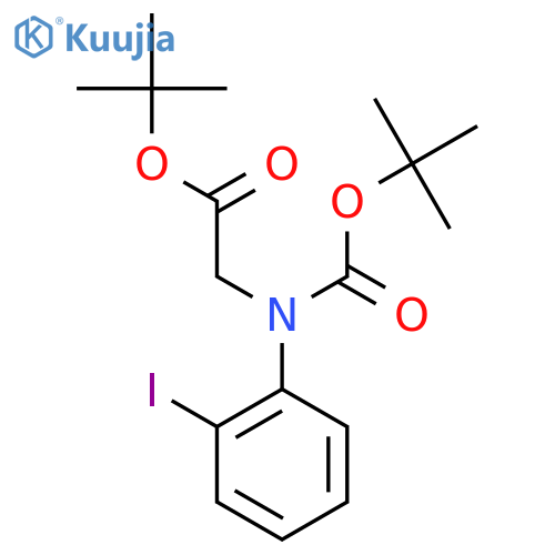 tert-butyl 2-{(tert-butoxy)carbonyl(2-iodophenyl)amino}acetate structure
