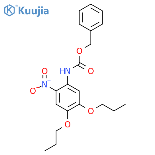 benzyl N-(2-nitro-4,5-dipropoxyphenyl)carbamate structure
